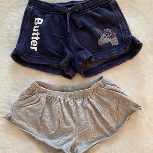 Two pairs of gently used girls shorts. Butter and Chaser brands